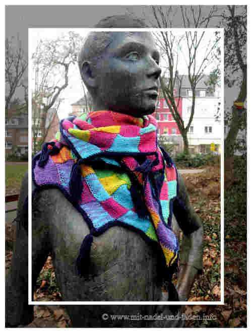 Entrelac Shawl with Tassels
